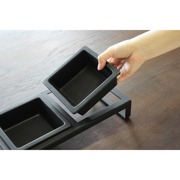 Keraamika kausside komplekt koos alusega Tower – YAMAZAKI-image-1