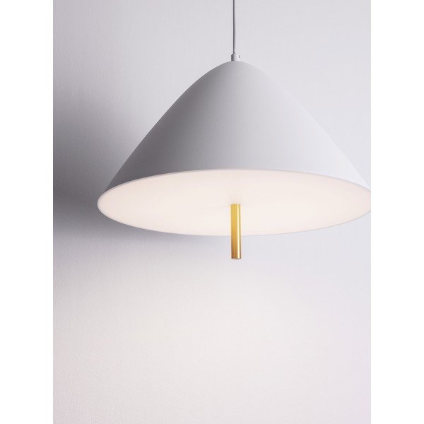 Valge metallist LED-ripplamp metallvarjuga, ø 40 cm Oros - Nova Luce-image-1