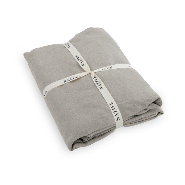 Helehall/beež linane voodipesu üheinimesevoodile 135x200 cm Natural - Native Natural-image-2