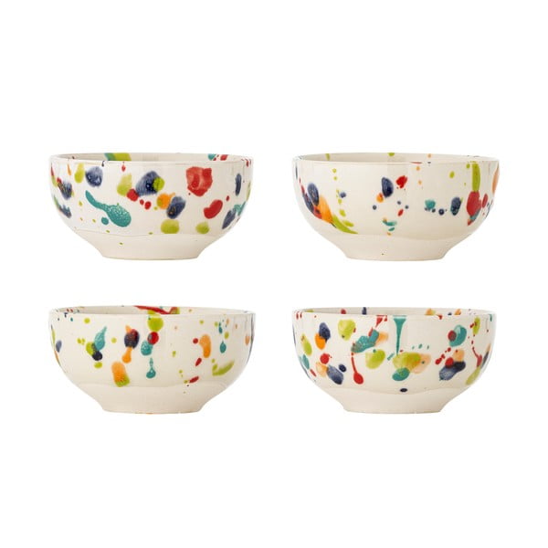 Kreemid kivikeraamikast kausid 4tk komplektis 300 ml Freckles - Bloomingville