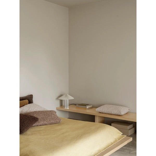 Valge/hõbedane hämardatav lauavalgusti tekstiilist varjuga (kõrgus 36 cm) Taite - Blomus-image-4