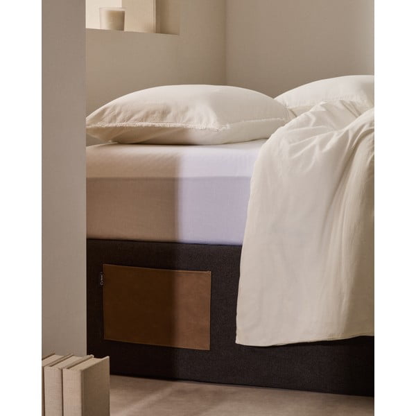 Must polsterdatud kaheinimesevoodi koos panipaigaga 160x200 cm Matters - Kave Home-image-2