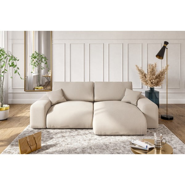 Beež velvetist nurgadiivan (muutuv) Justin - Ropez-image-4