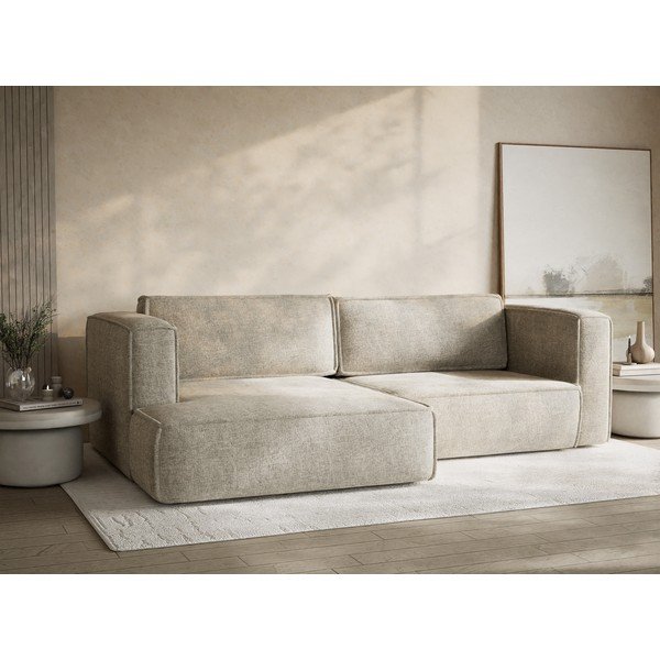 Beež šenilldiivanvoodi/panipaigaga nurgadiivan (vasak nurk/diivanvoodiga) Velto - Maison de Rêve-image-4