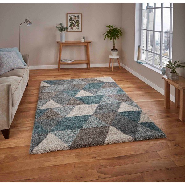 Hall ja sinine vaip Royal Nomadic Grey &Teal, 160 x 220 cm - Think Rugs-image-1