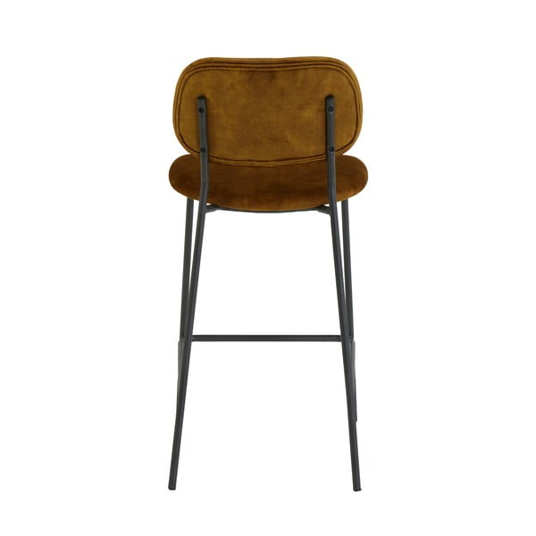 Sametist baaritooli sinepist 92 cm Emma - Light & Living-image-4