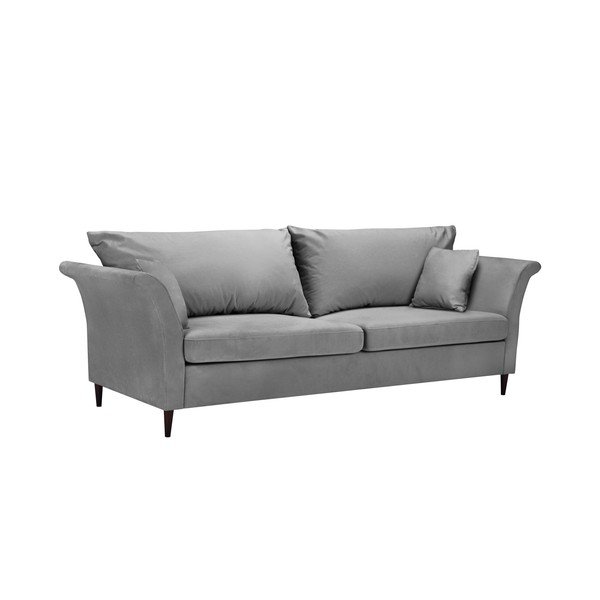 Světle šedá rozkládací pohovka s úložným prostorem Mazzini Sofas Pivoine-image-2