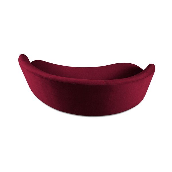 Burgundia värvi sametist asümmeetriline diivan, vasakule poole. Debbie - Mazzini Sofas-image-3