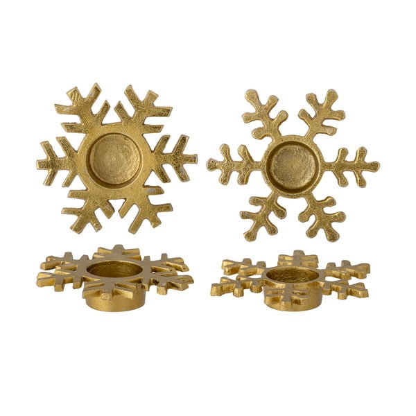 Metallist küünlajalad jõulumotiividega 2 tk komplektis Lisetta - Bloomingville-image-1