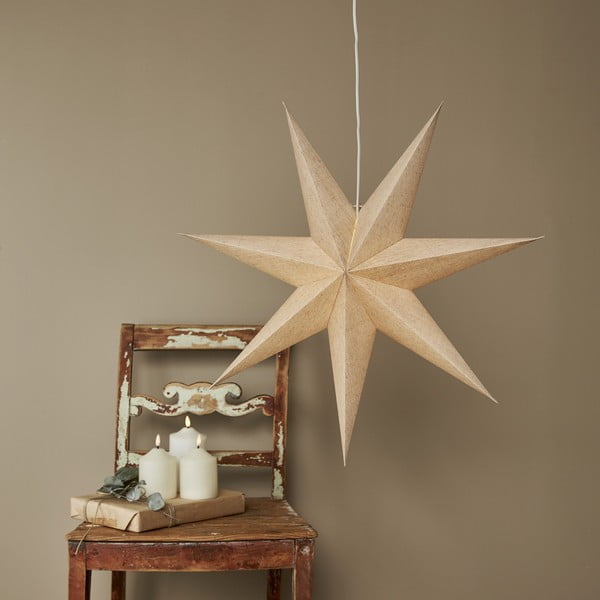 Beež jõuluvalgustuse kaunistus ø 60 cm Cotton - Star Trading