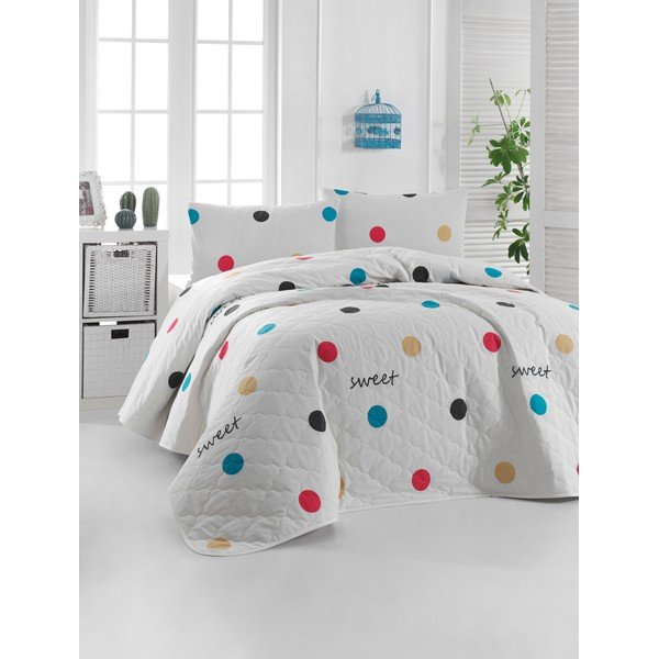 Valge Renforcé puuvillast voodikatte ja padjakatete komplekt 240x225 cm Snoker  – Mijolnir-image-1