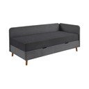 Tumehall polsterdatud üheinimesevoodi koos panipaigaga 90x200 cm Cabana - Meise Möbel