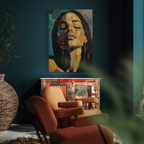 Käsitsi maalitud elementidega maal 70x100 cm Vivian - Styler-image-1