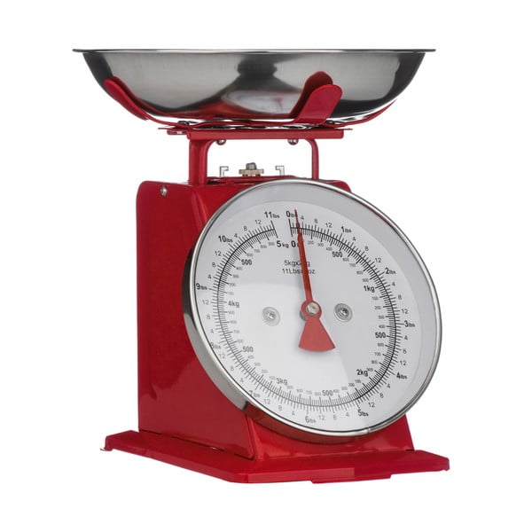 Červené kuchyňské váhy Premier Housewares, 22 x 26 cm