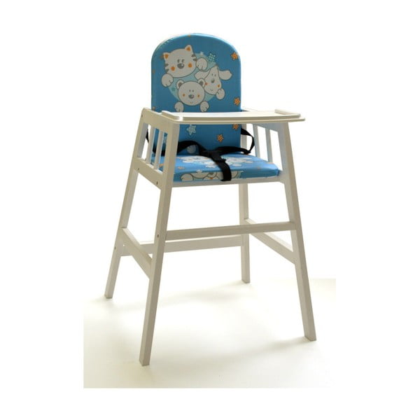 Bílá dřevěná dětská jídelní židlička Faktum Abigel