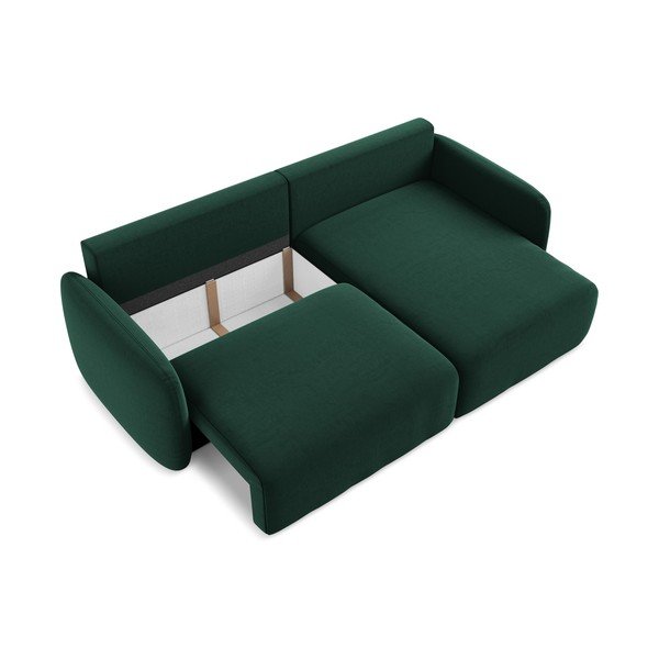 Tumeroheline sametdiivanvoodi/panipaigaga nurgadiivan (parem nurk/diivanvoodiga) Kalena - Makamii-image-4