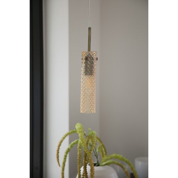 Messingist/merevaigust klaasist ripplamp ø5x27,5 cm Vibia - Markslöjd-image-1