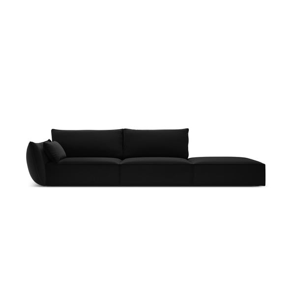 Must sametist diivan (vasak nurk) 264 cm Vanda - Mazzini Sofas
