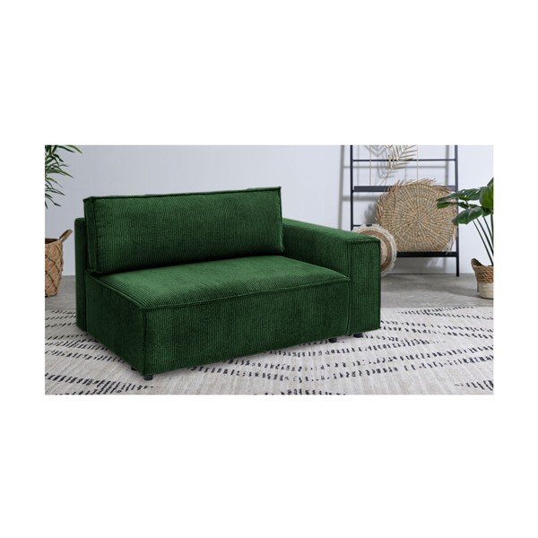 Roheline velvetist diivanimoodul, parem nurk  Nihad modular - Bobochic Paris-image-1
