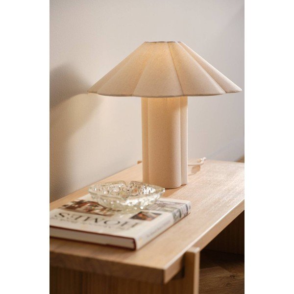 Kreemikas linane laualamp (kõrgus 38 cm) Gerd - Jotex-image-1