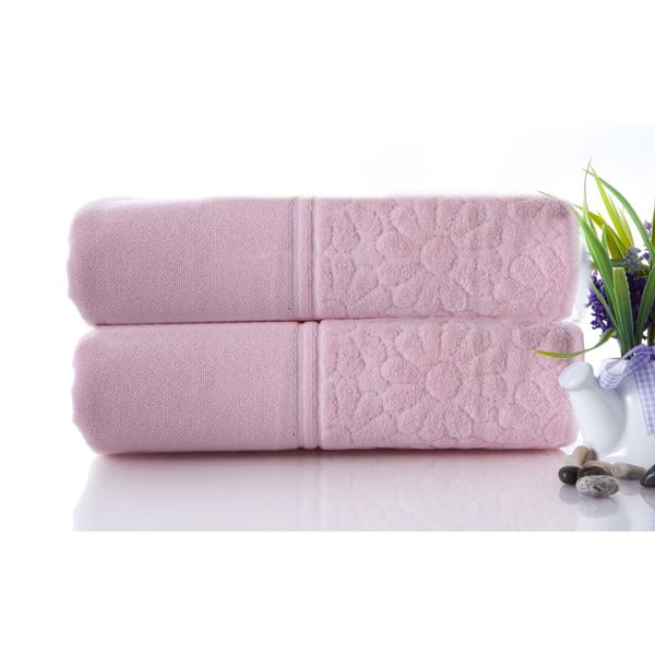 Set dvou ručníků Samba Pink, 50x90 cm