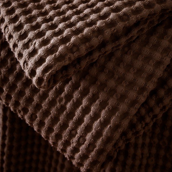 Tumepruun puuvillane tekk 150x200 cm Jaipur Chunky Waffle - Pineapple Elephant-image-3