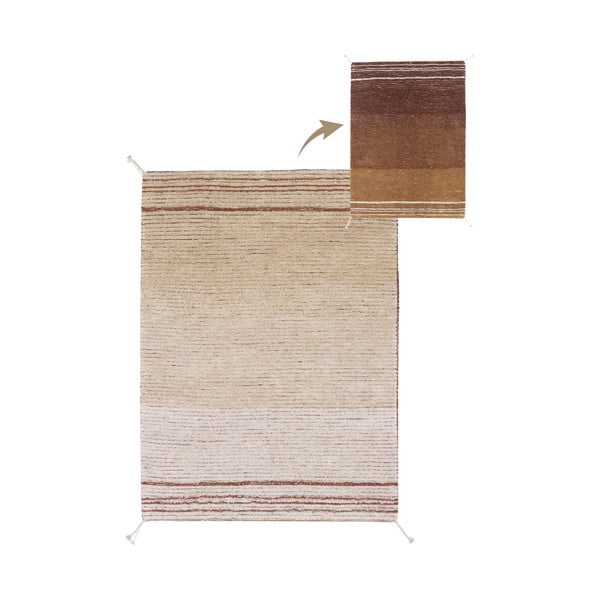 Tellisevärvi puuvillane vaip 170x240 cm Twin Toffee - Lorena Canals-image-3