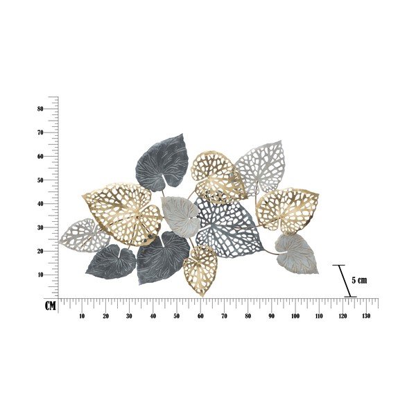 Metallne rippdekoratsioon lehtede mustriga Mauro Ferretti -C-, 110 x 66 cm Ory - Mauro Ferretti-image-2