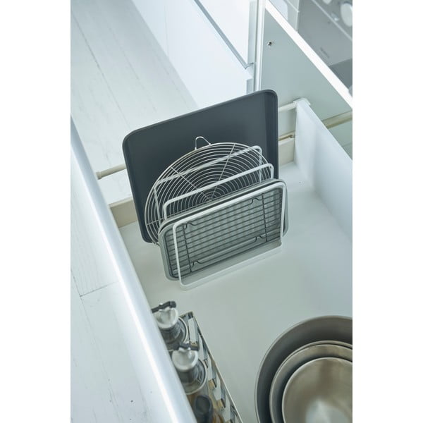 Valge metallist korraldaja Yamazaki Tower - YAMAZAKI-image-1