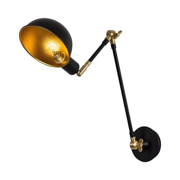 Must-kuldne seinavalgusti ø 15 cm Sivani - Opviq lights-image-4