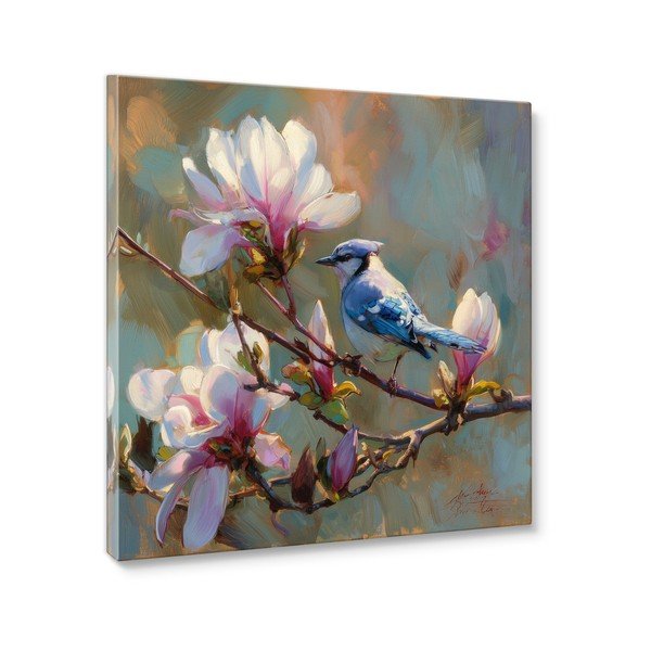 Trükitud pilt lõuendil 32x32 cm Bluejay & Blossom - Styler-image-3