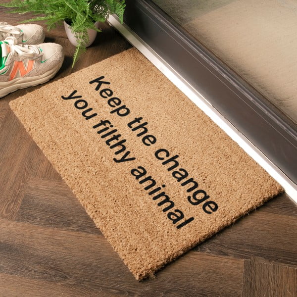 Kookoskiududest matt 40x60cm Keep the Change - Artsy Doormats-image-1