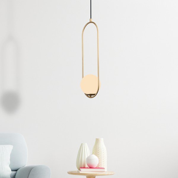 Rippvalgusti kuldset värvi , kõrgus 146 cm Arch - Squid Lighting-image-2