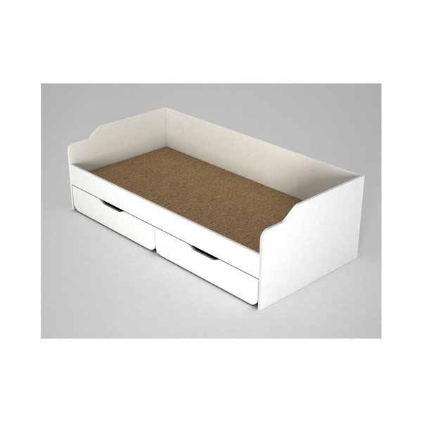 Bílá dřevěná jednolůžková postel Young-image-2