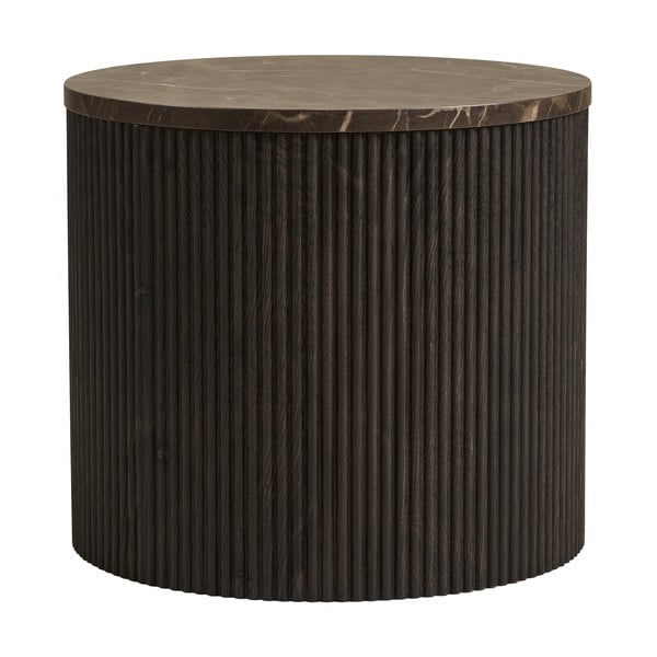 Ümmargune abilaud marmorimustriga plaadiga ø 45 cm Rota – House Nordic-image-3