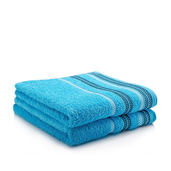 Sada 2 ručníků Hugo Turquoise, 70x140 cm