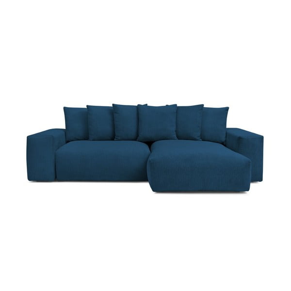 Sinine velvetist diivanvoodi/panipaigaga nurgadiivan Voltaire - Bobochic Paris