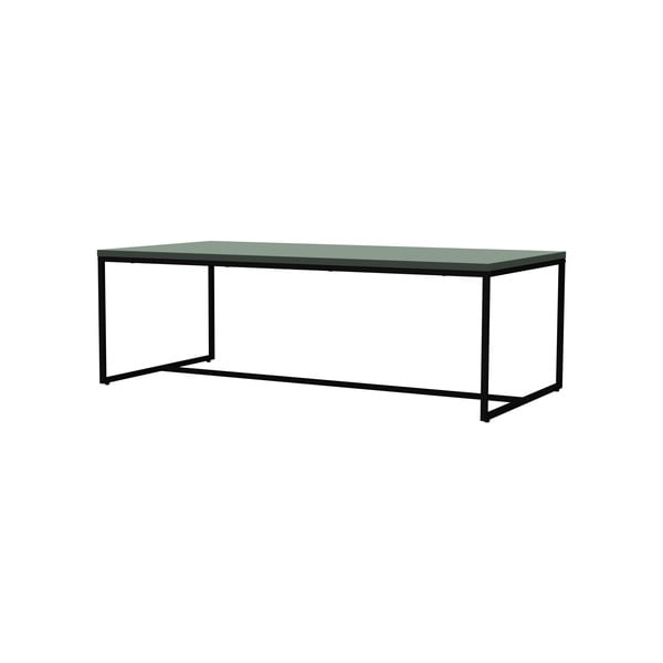 Zelený konferenční stolek s černými kovovými nohami Tenzo Lipp
