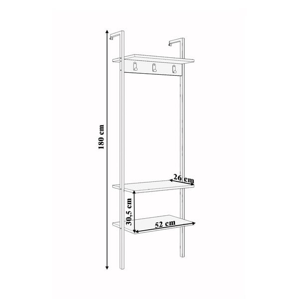 Must koridorikomplekt, mis on valmistatud ümbertöödeldud puidust Nina - Kalune Design-image-4