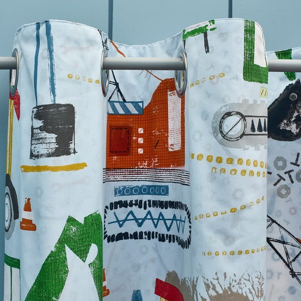 Sinine laste kardin, 2 tk 168x183 cm Digger Dreams - Catherine Lansfield-image-3