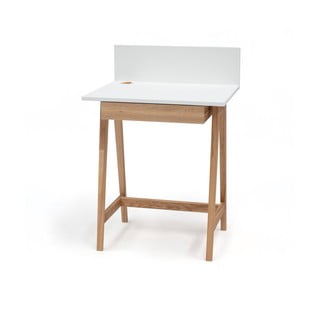 Valge laud saarepuidust alusega , pikkus 65 cm Luka - Ragaba