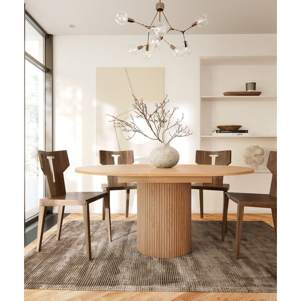 Ümmargune pikendatav tammedekooriga söögilaud ø 115 cm Malaga – Bonami Selection-image-1