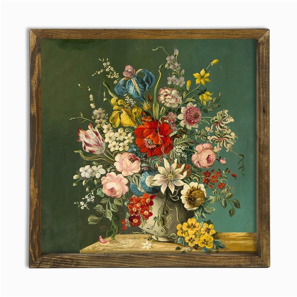Seinamaal Vintage lilled, 50 x 50 cm - Evila Originals