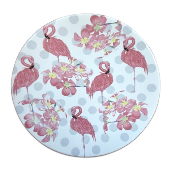 Keramický talíř Flamingos, ⌀ 25 cm