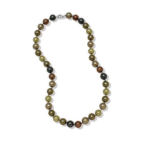 Zelenohnědý náhrdelník Mara de Vida Perldor, délka 45 cm