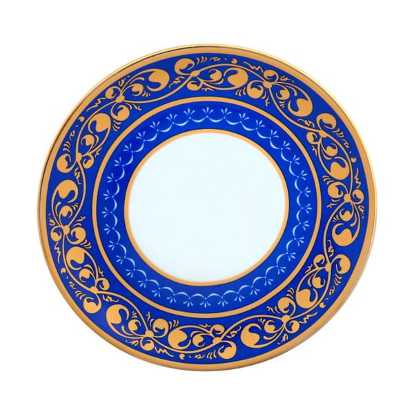 Modrobílý porcelánový talíř Vivas Royal, Ø 23 cm