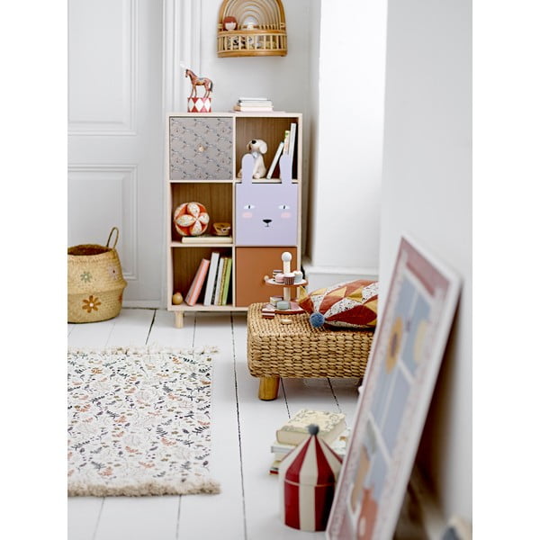 Laste raamaturiiul täispuidust pavlovnia naturaalses värvitoonis 55x89,5 cm Calle - Bloomingville Mini-image-1