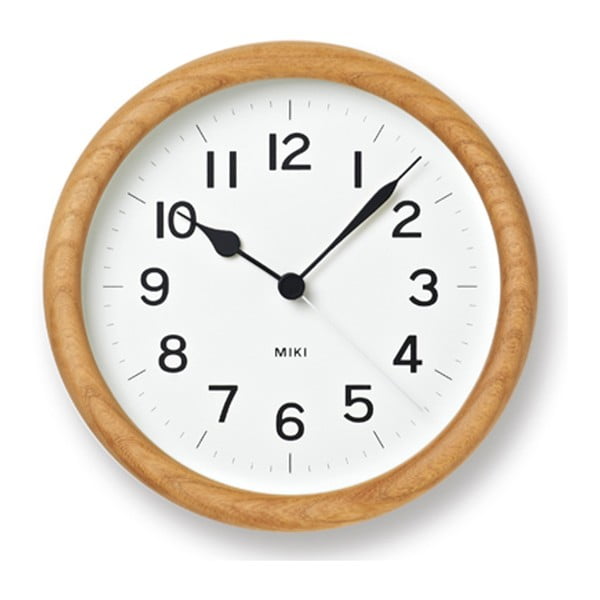 Stolní a nástěnné hodiny s dřevěným rámem Lemnos Clock, ⌀ 14,8 cm