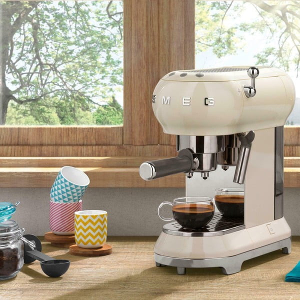 Kreemjas valge kangiga espressomasin espresso jaoks 50's Retro Style - SMEG-image-1