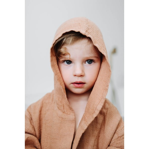 Laste oranž linane pesumantel Nature, suurus 122 - 128 - Linen Tales-image-3